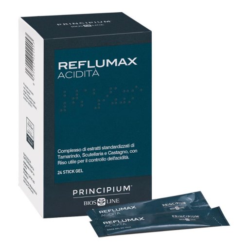 Principium, Reflumax Acidità Integratore, 24 Stick Gel