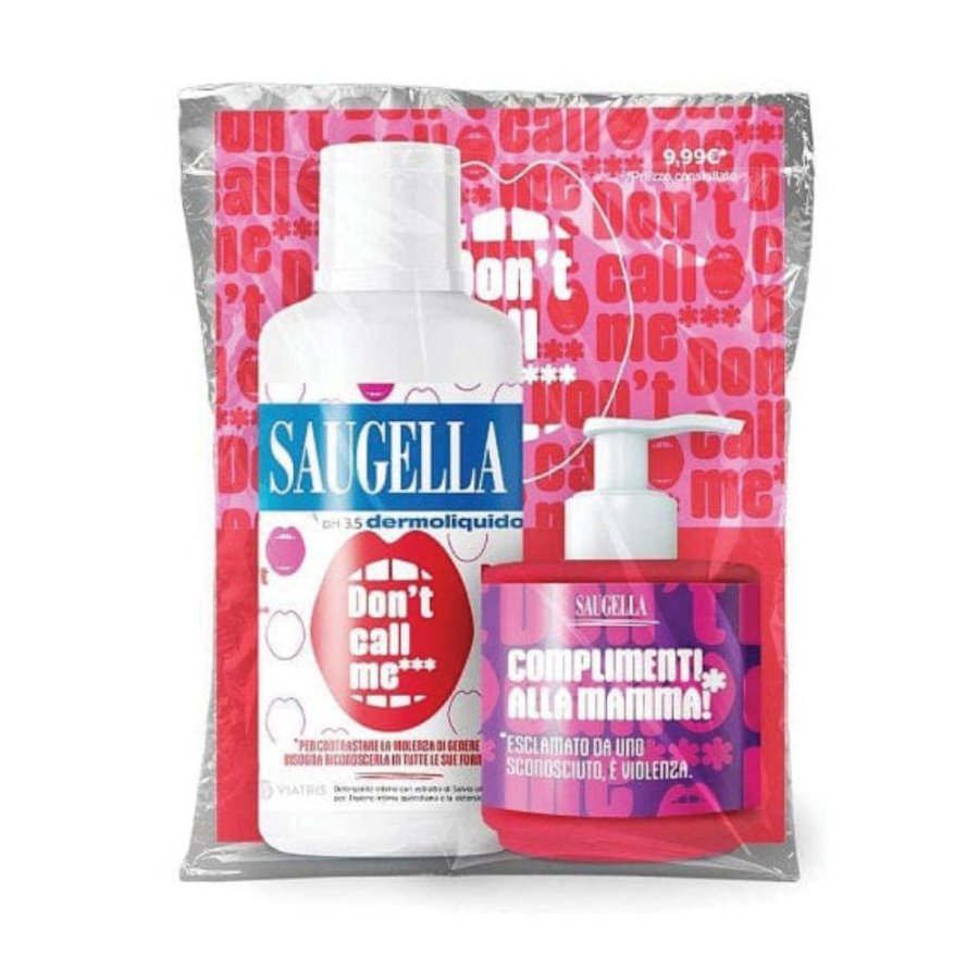 Saugella Don't Call Me Edition Dermoliquido Detergente Intimo, 500ml + 150ml, pH 3.5 - Igiene Intima Quotidiana