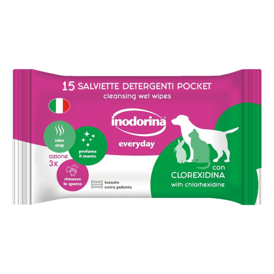INODORINA SALVIETTE REFRESH POCKET CLOREXIDINA 15PZ