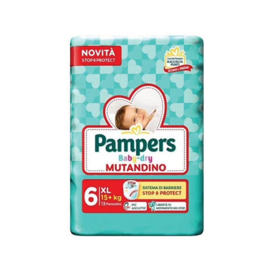 Pampers Baby Dry Pannolino Mutandina Junior Taglia 6, 13 Pannolini