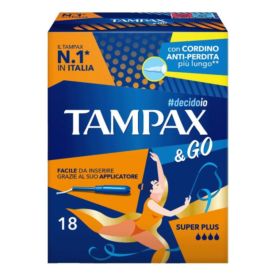 Tampax &Go Super Plus, 18 Pezzi Tampax &Go Super Plus, 18 Pezzi