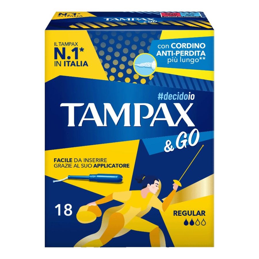 Tampax &Go Regular, 18 Pezzi Tampax &Go Regular, 18 Pezzi