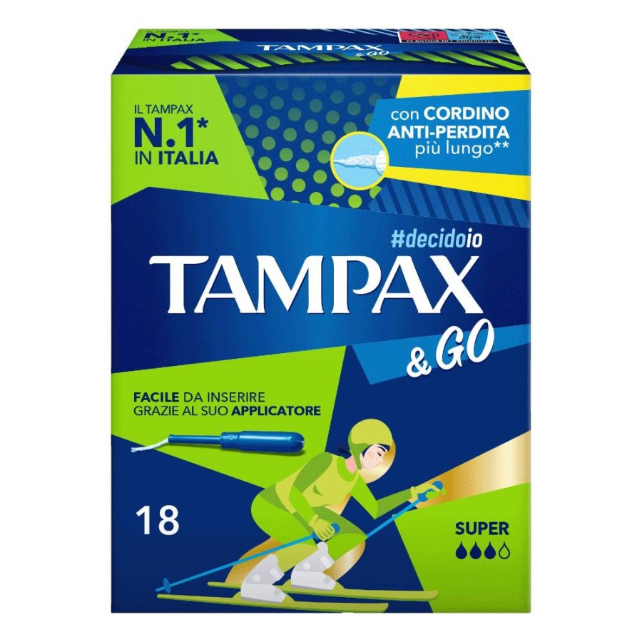 Tampax &Go Super, 18 Pezzi Tampax &Go Super, 18 Pezzi