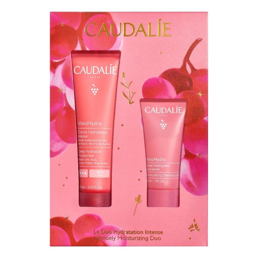 Caudalie VinoHydra Cofanetto Duo Idratazione Intensa, Crema Idratazione Intensa 60 ml + Gel Detergente Idratante 30 ml