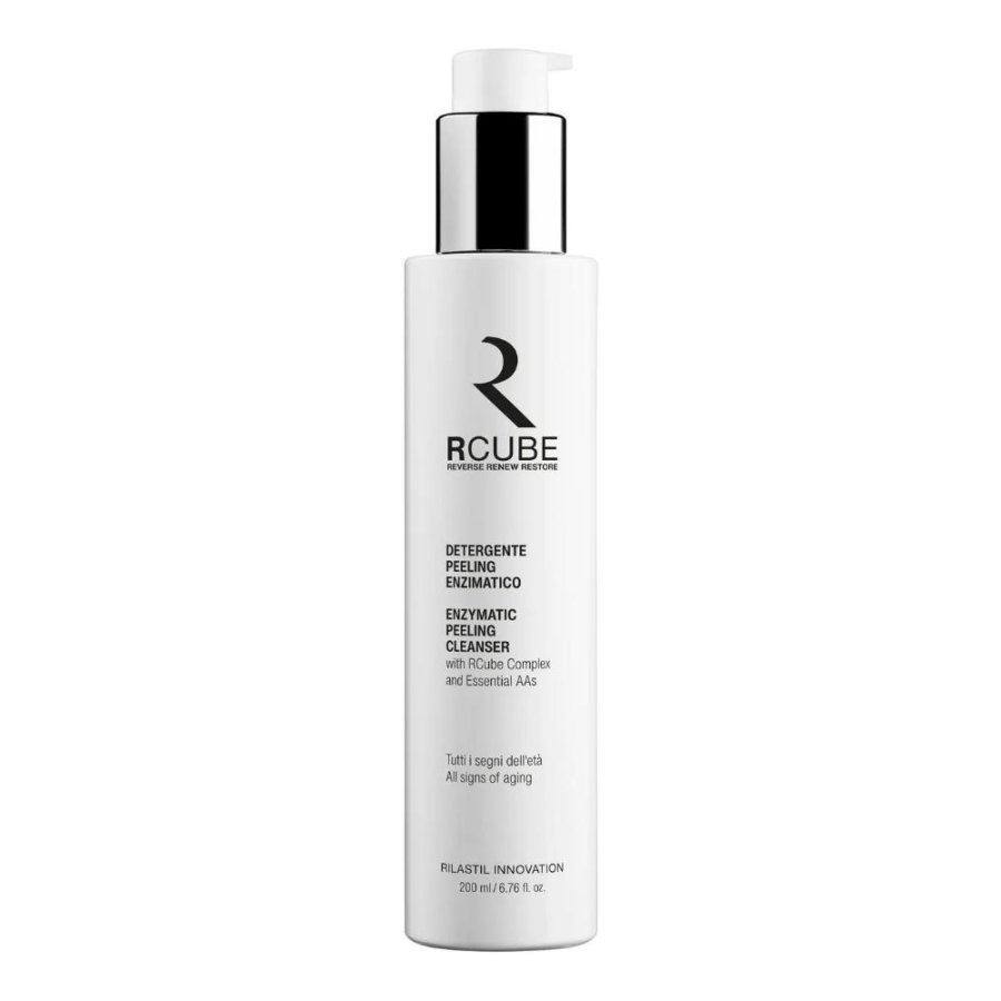 Rilastil RCube Detergente Peeling Enzimatico Viso, 200 ml 