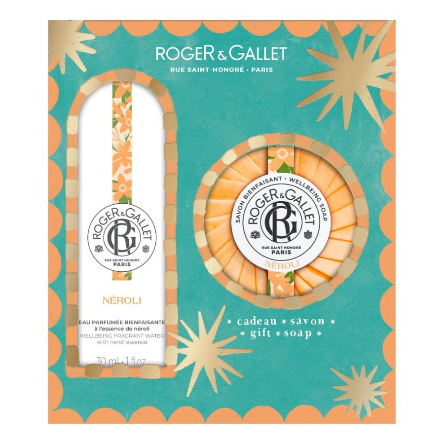 Néroli Roger&Gallet, acqua profumata di benessere 30 ml + saponetta 100 g Néroli Roger&Gallet, acqua profumata di benessere 30 ml + saponetta 100 g
