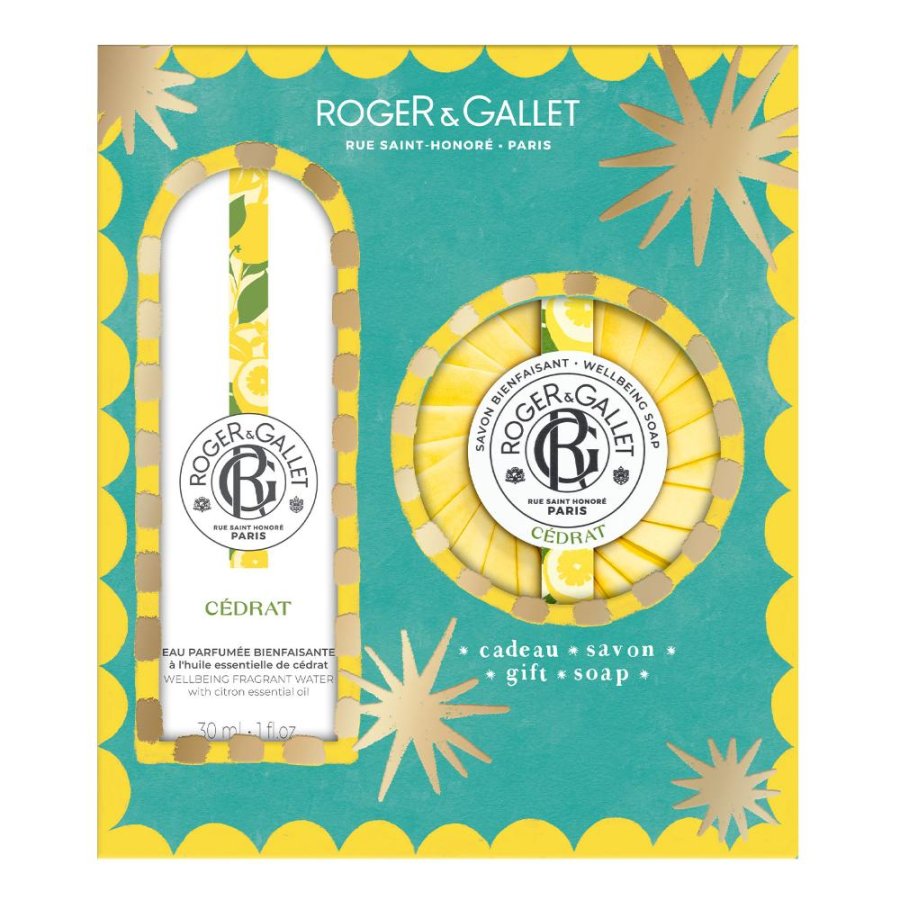 Cedrat Roger&Gallet, acqua profumata di benessere 30 ml + saponetta 100 g Cedrat Roger&Gallet, acqua profumata di benessere 30 ml + saponetta 100 g