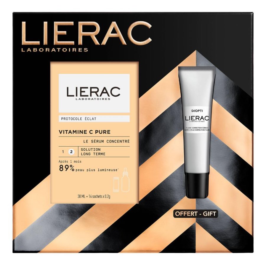 Lierac Cofanetto Protocollo Luminosità Siero Vitamina C 30 ml + Contorno Occhi Anti-Occhiaie, 15 ml Lierac Cofanetto Protocollo Luminosità Siero Vitamina C 30 ml + Contorno Occhi Anti-Occhiaie, 15 ml