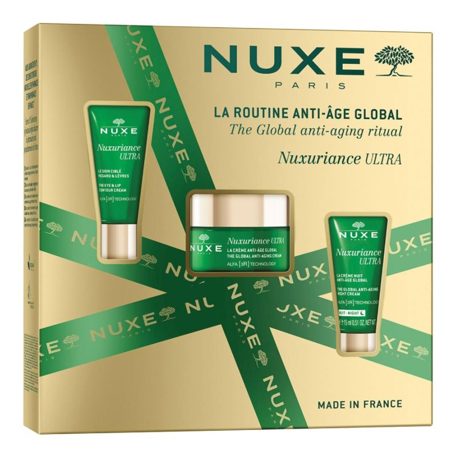 Nuxe Nuxuriance Ultra, Crema Anti Età Globale 50 ml + Contorno Occhi e labba 15 ml + Crema notte Anti Età Globale 15 ml