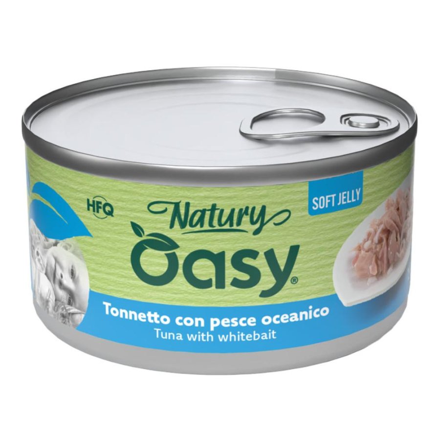 OASY GATTO NATURY SOFT JELLY TONNETTO CON PESCE OCEANICO 150GR (lattina)
