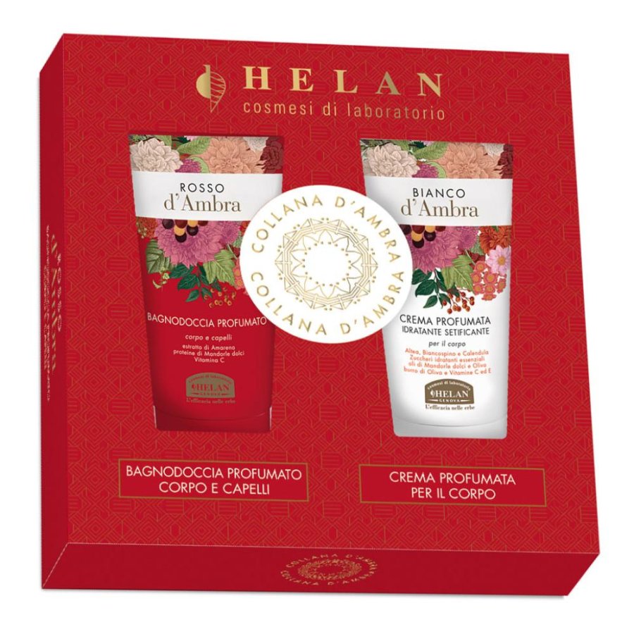 Helan Rosso d&rsquo;Ambra Cofanetto Regalo Bagnodoccia 75 ml + Crema Profumata 75 ml