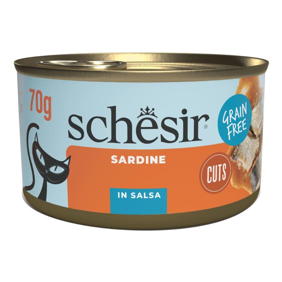 SCHESIR GATTO SALSA GRAIN FREE SARDINE 70GR (lattina)