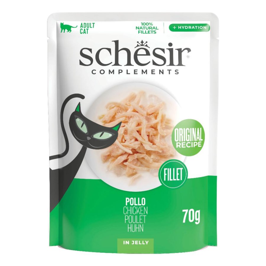 SCHESIR GATTO JELLY ADULT FILETTI POLLO 70GR (bustina)