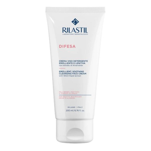 Rilastil Difesa Crema Viso Detergente Emolliente e Lenitiva, 200 ml
