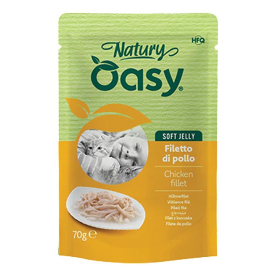 OASY GATTO NATURY SOFT JELLY FILETTO DI POLLO 70GR (bustina)