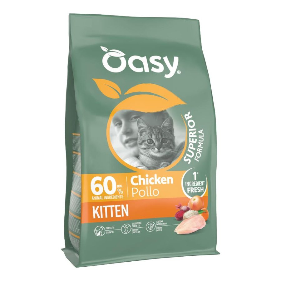 OASY GATTO DRY SUPERIOR KITTEN POLLO 1,5KG