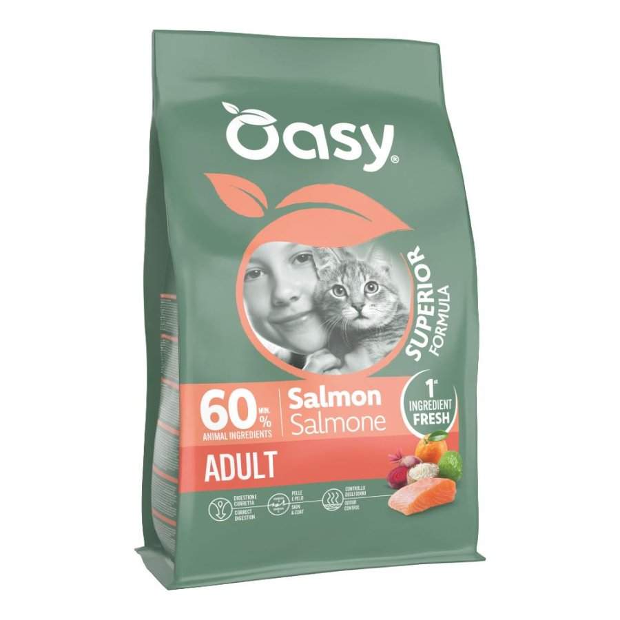 OASY GATTO DRY SUPERIOR ADULT SALMONE 1,5KG