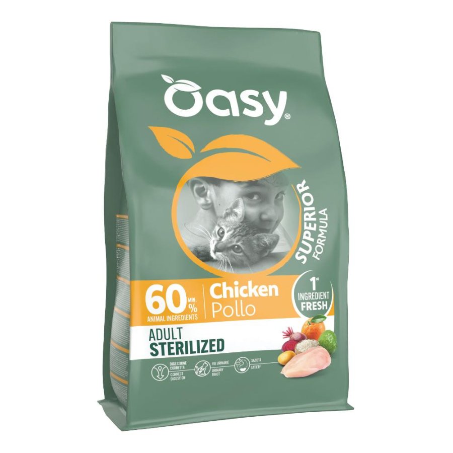 OASY GATTO DRY SUPERIOR STERILIZED ADULT POLLO 1,5KG