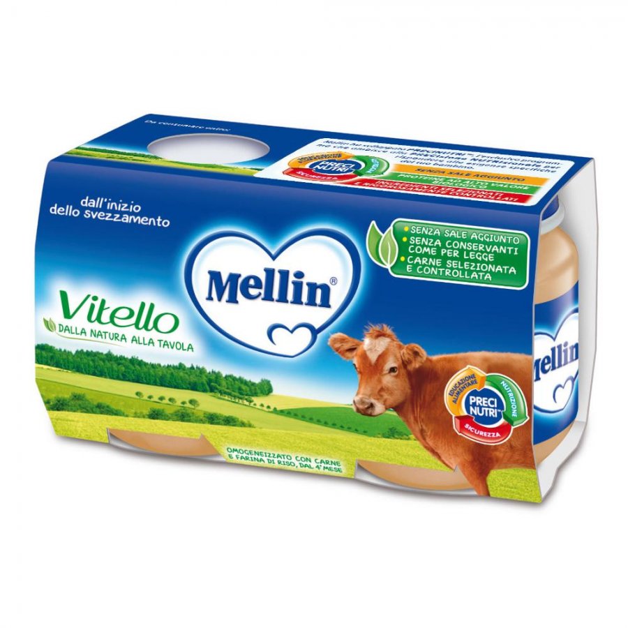 Mellin Omogeneizzati Di Carne Vitello 2x120g