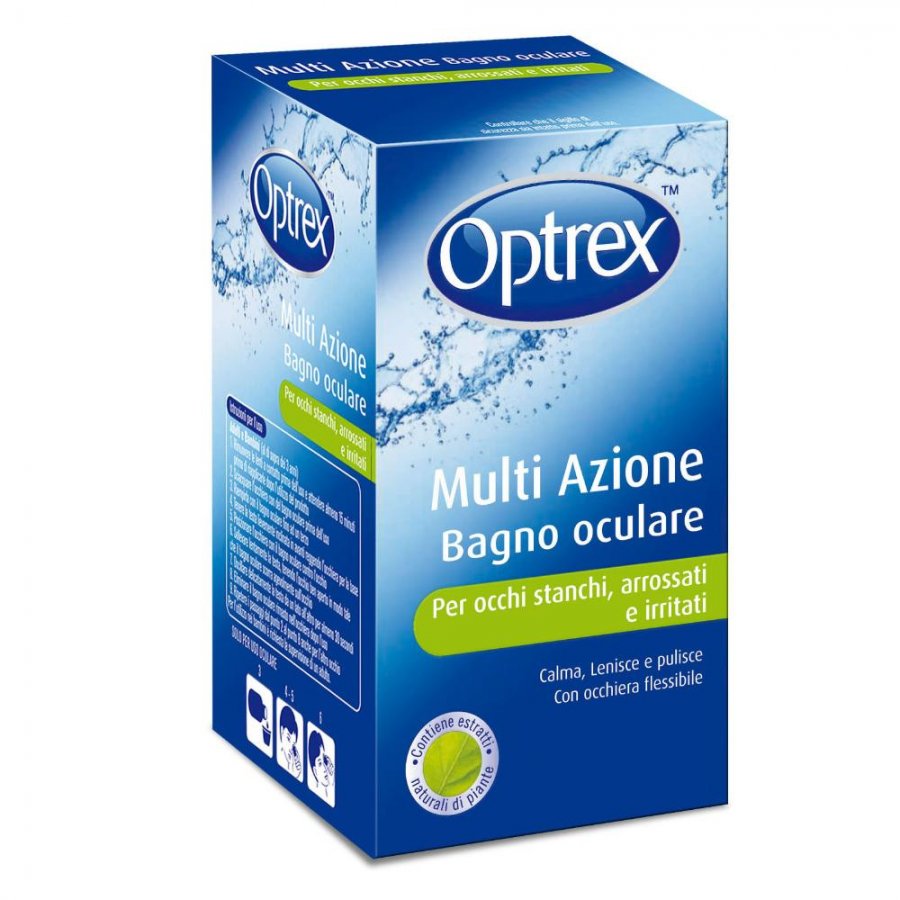 Optrex - Multi Azione Bagno Oculare 300ml - Sollievo Istantaneo per Occhi Stanchi e Irritati