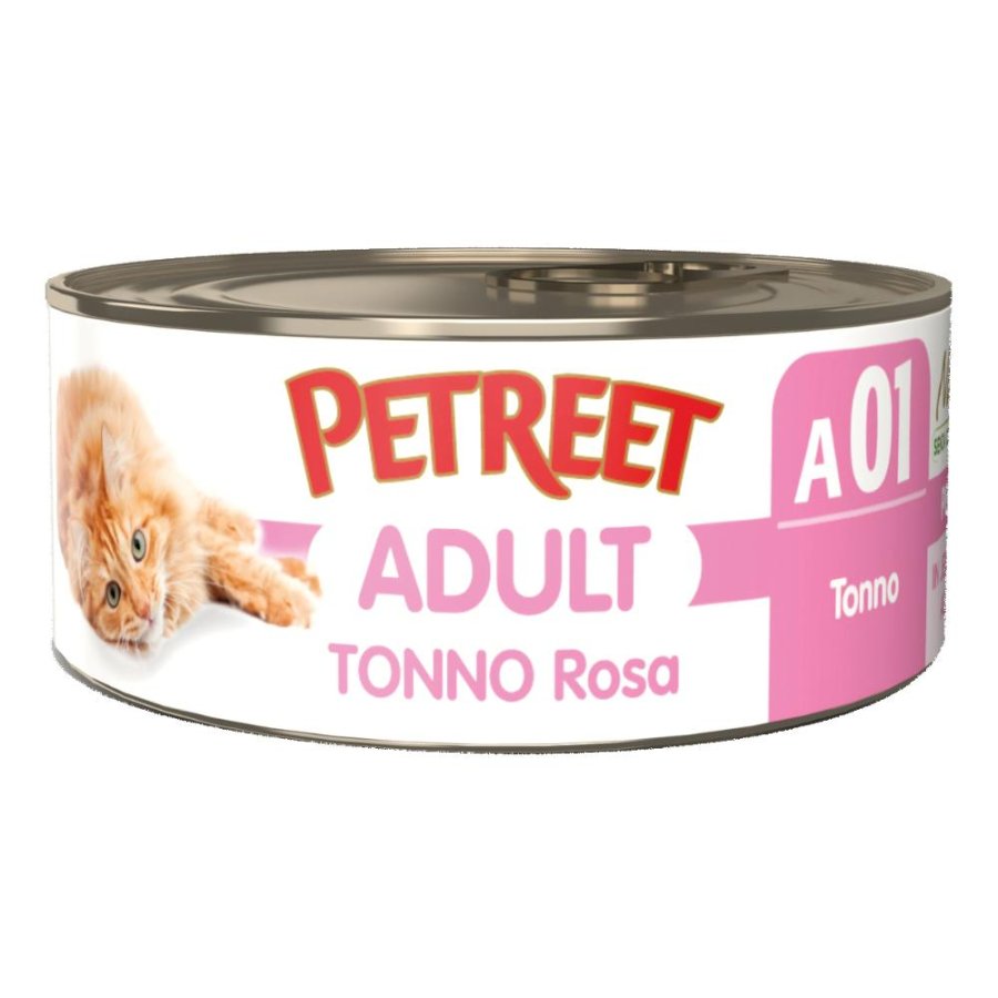 PETREET GATTO ADULT A01 TONNO ROSA 70GR (lattina)