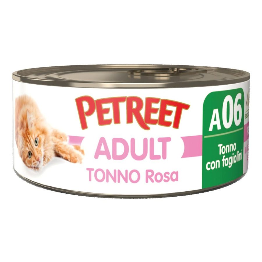 PETREET GATTO ADULT A06 TONNO ROSA FAGIOLINI 70GR (lattina)