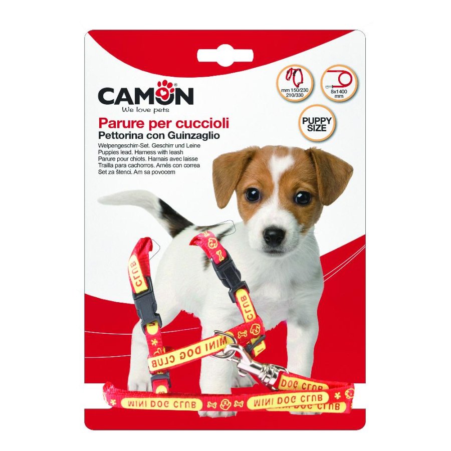 CAMON PARURE CUCCIOLI PETTORINA GUINZAGLIO 0,8x140CM