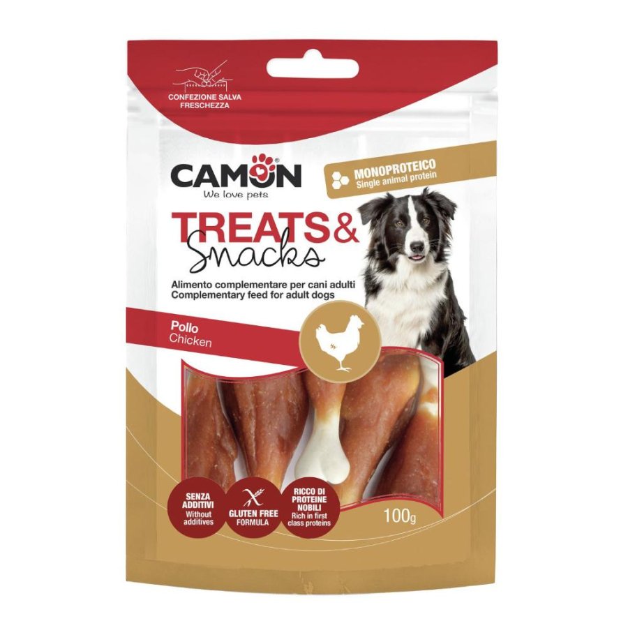 CAMON CANE SNACK TREATS COSCE POLLO 100GR