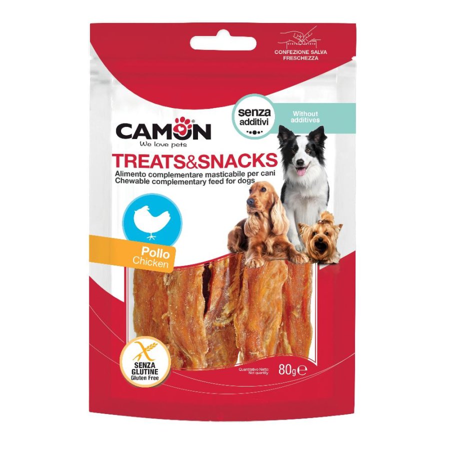CAMON CANE SNACK TREATS STRIPS POLLO 80GR