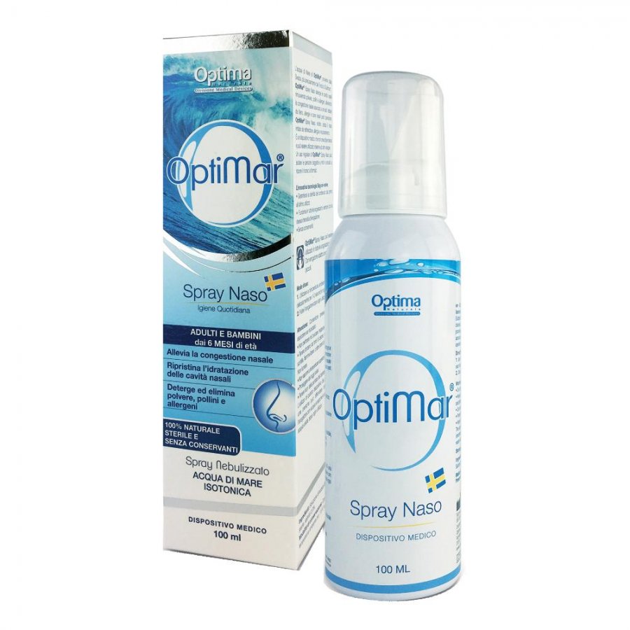 Optimar - Spray Naso 100 ml, Soluzione Nasale Idratante per la Tua Salute Nasale