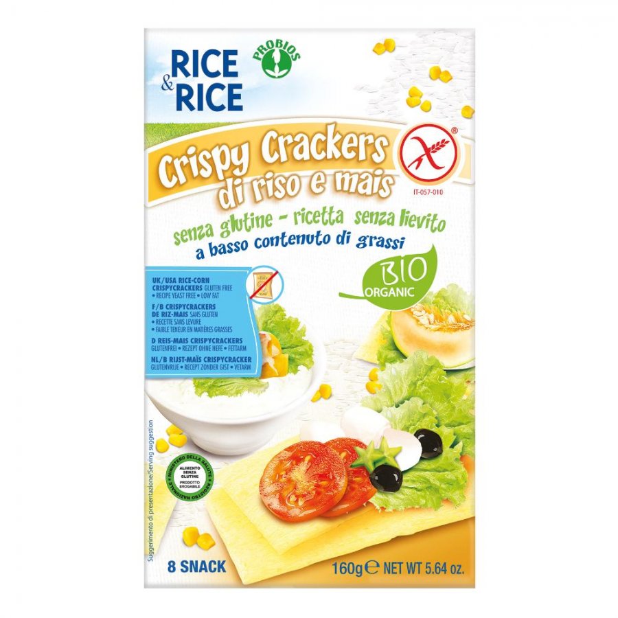 RICE & RICE Crispy Crackers Riso Mais 8x20g