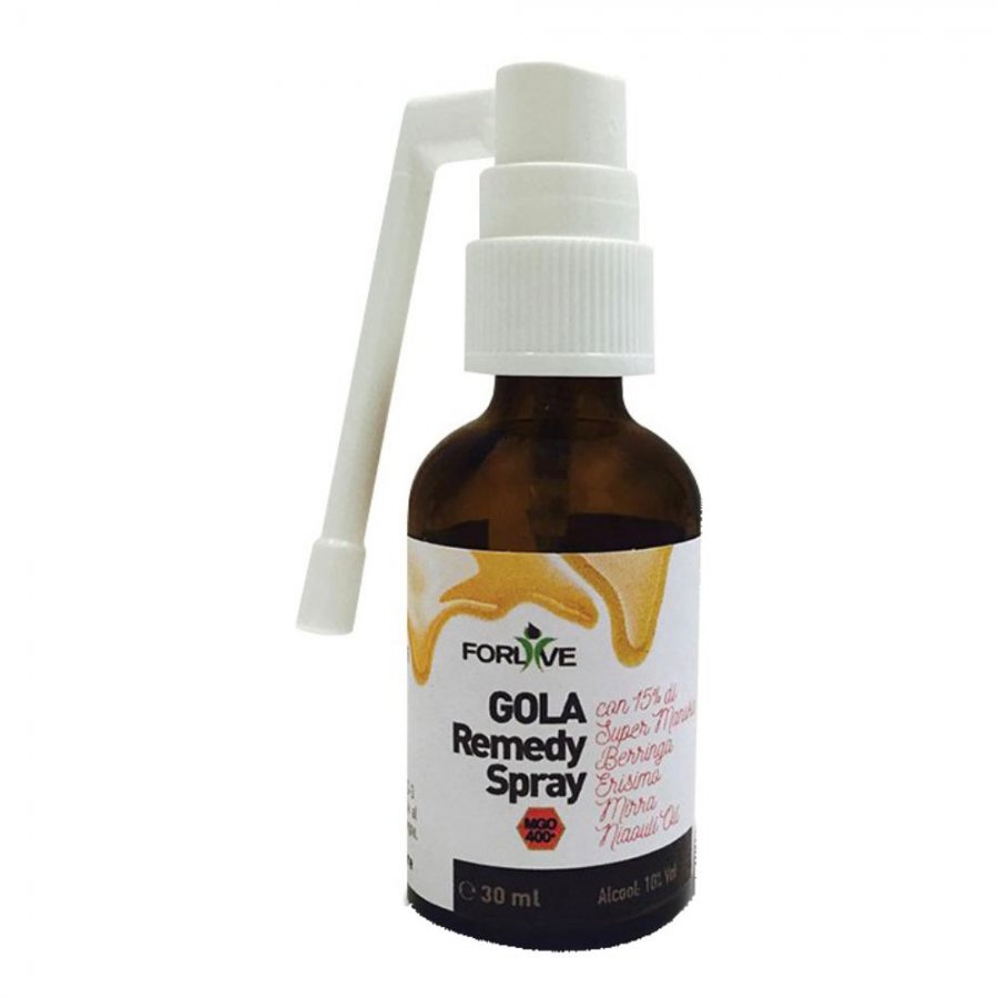 Folive Gola Remedy Spray con Miele di Manuka 30ml - Integratore per la Gola