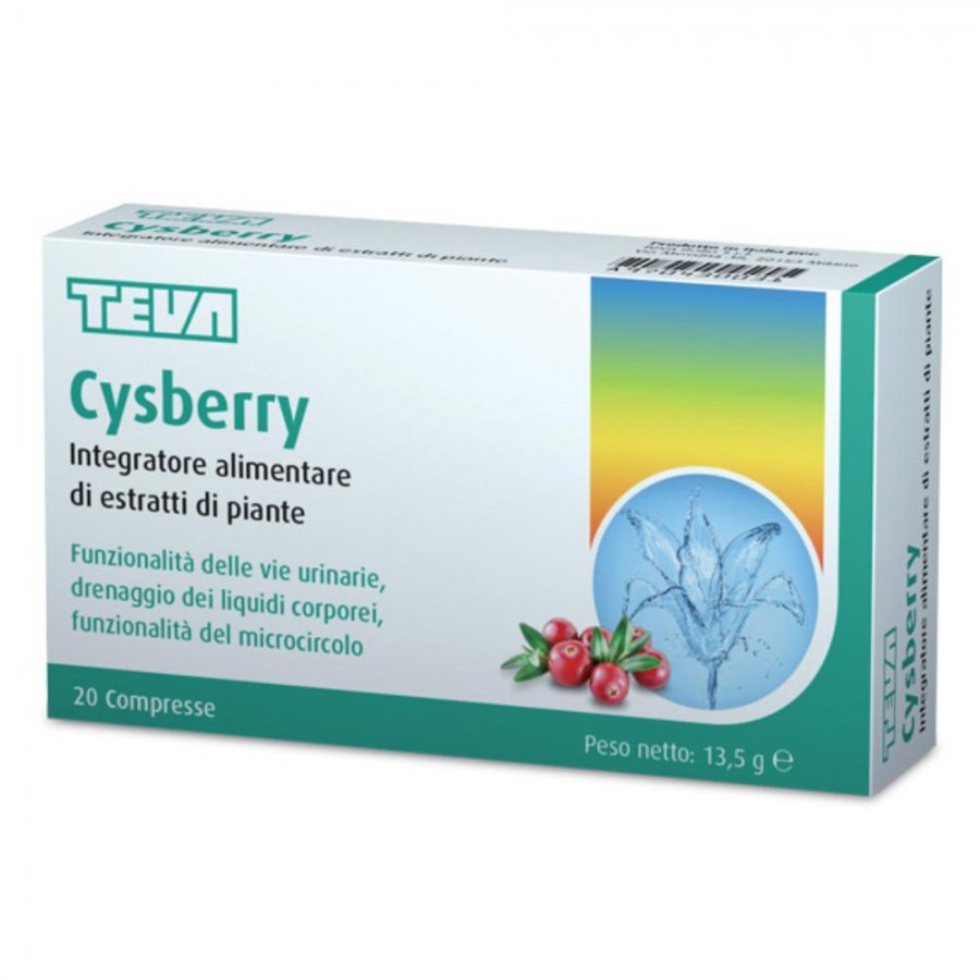 Cysberry - 20 Compresse Integratore per il Benessere delle Vie Urinarie