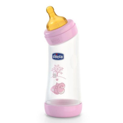 Chicco Biberon Benessere Angolato 0+ Mesi 250ml - Biberon con Tettarella in Caucciù