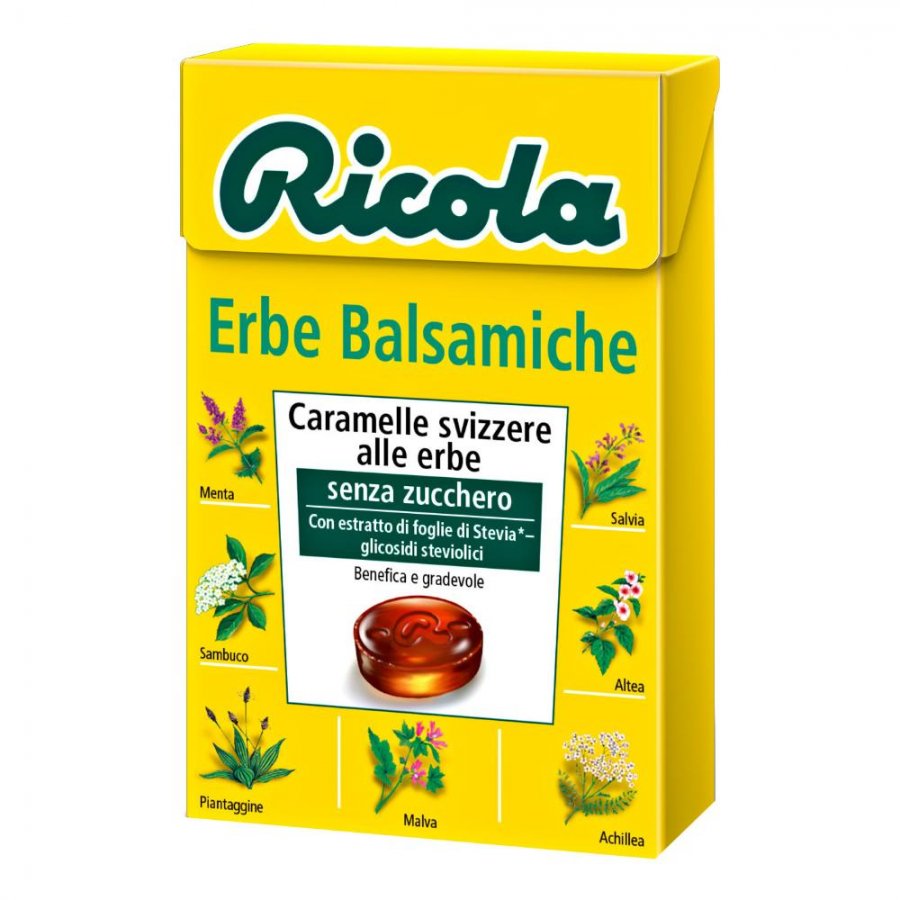 Ricola  Erbe Balsamiche  Caramelle svizzere alle erbe senza zucchero 50g
