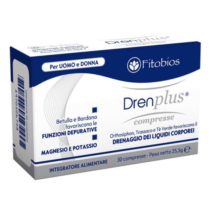 DrenPlus 30 Compresse - Integratore per il Drenaggio e il Benessere