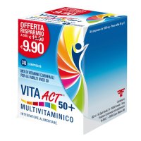 Vita Act 50+ - Multivitaminico per Over 50, 30 Compresse