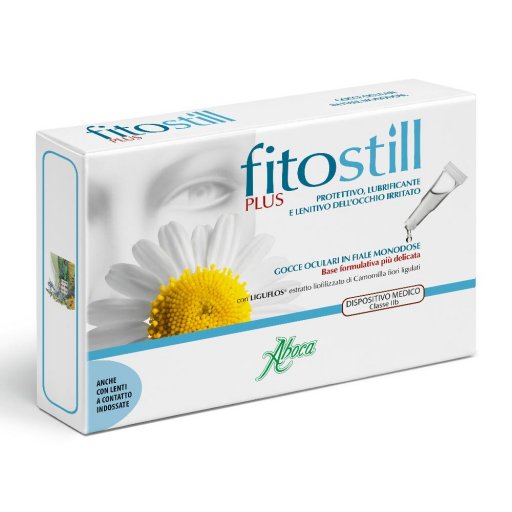 Aboca - Fitostill Plus Protettivo, Lubrificante e Lenitivo dell'Occhio Irritato - 10 Fiale Monodose da 0,5ml