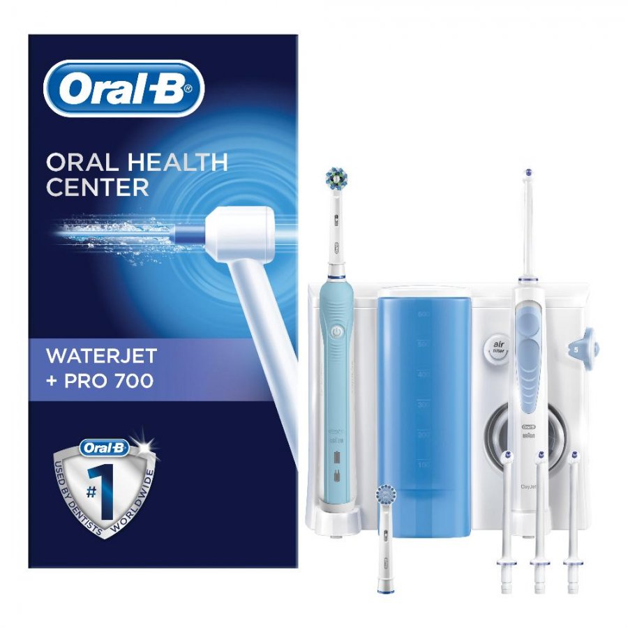 Oral-B - Idropulsore Waterjet + Spazzolino Elettrico Oral-B PRO 700, Set per Igiene Orale