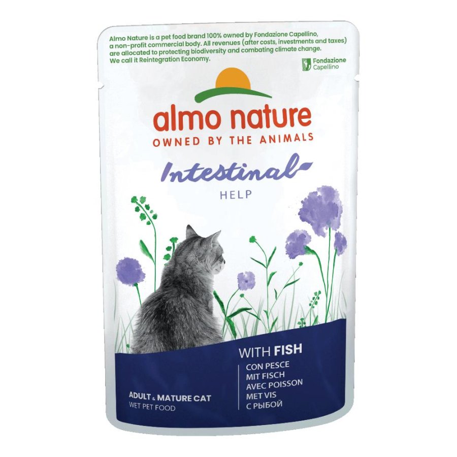ALMO NATURE GATTO HOLISTIC DIGESTIVE HELP ADULT PESCE 70GR (bustina)