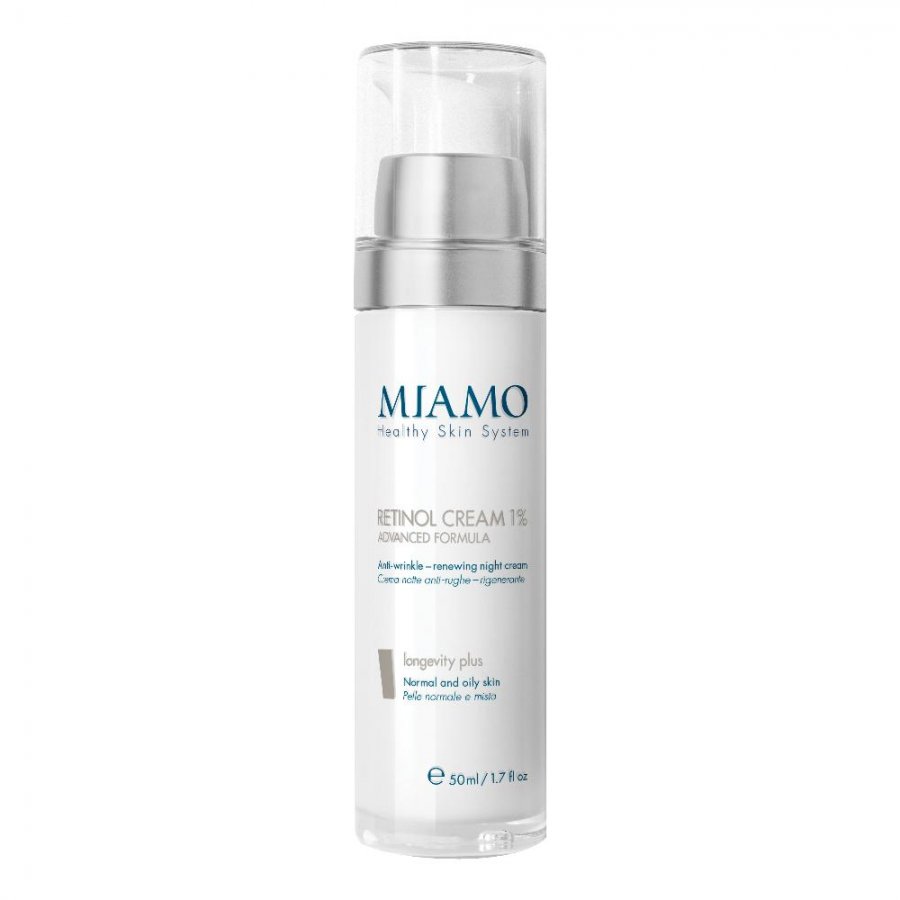 Miamo Retinol Cream 1% Advanced Formula - Crema Notte Anti-Rughe e Rigenerante 50ml