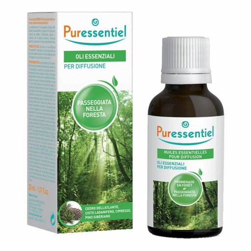 Puressentiel Oli Essenziali per Diffusione Passeggiata nella Foresta, 30ml – Profumo Legnoso e Purificante