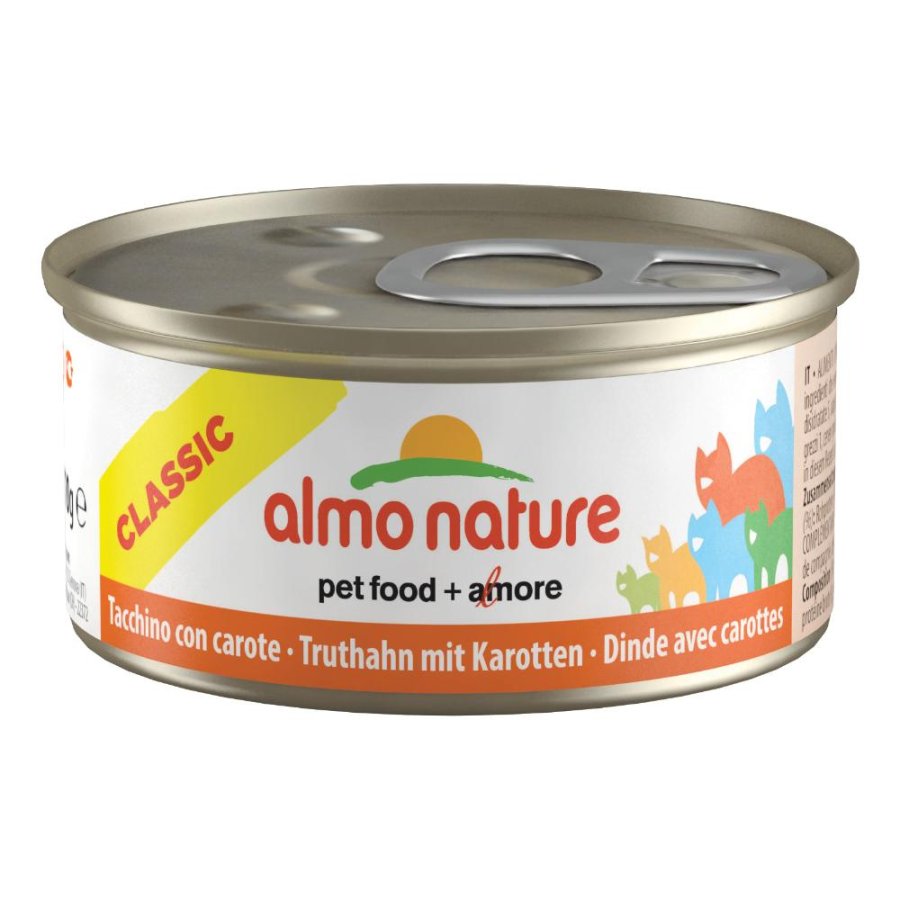 ALMO NATURE GATTO CLASSIC TACCHINO CAROTE 70GR (lattina)