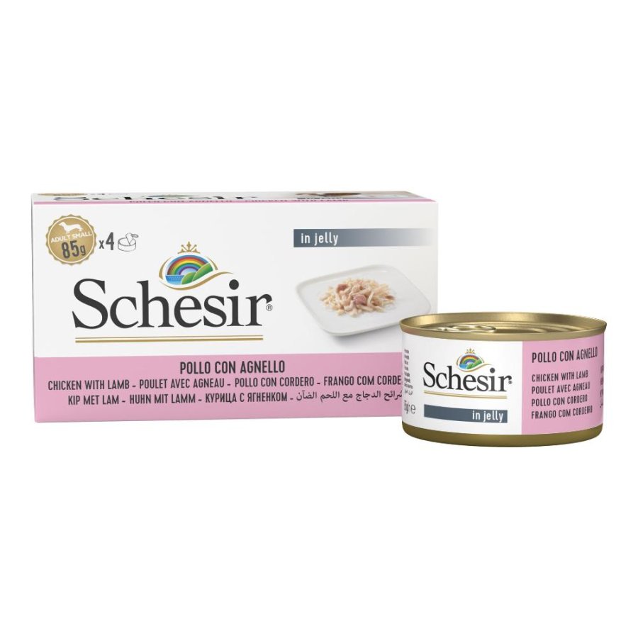 SCHESIR CANE JELLY POLLO AGNELLO 4x85GR (lattina) MULTIPACK