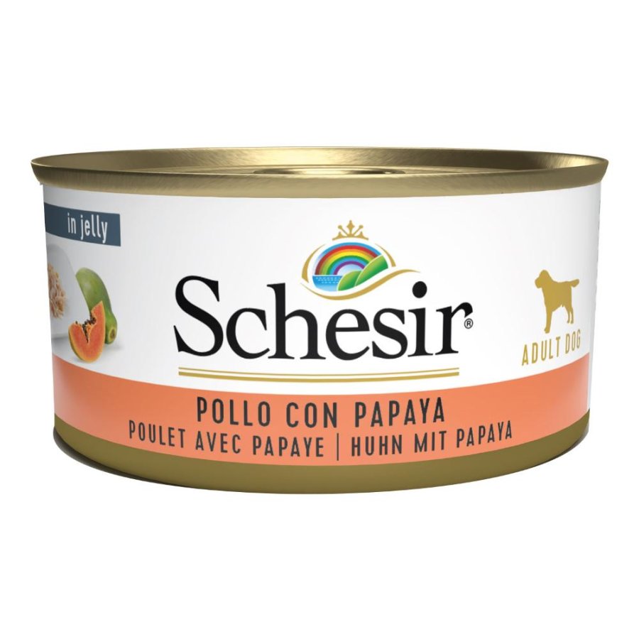 SCHESIR CANE FRUIT POLLO PAPAYA 150GR (lattina)