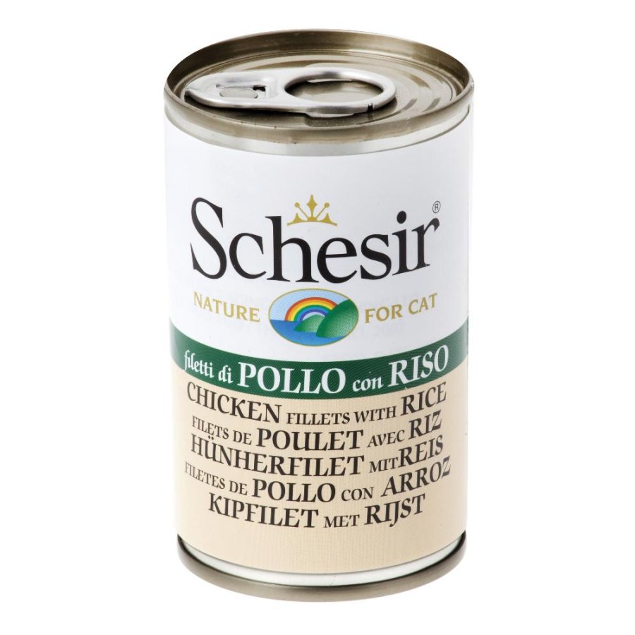 SCHESIR GATTO JELLY  POLLO RISO 140GR (lattina)