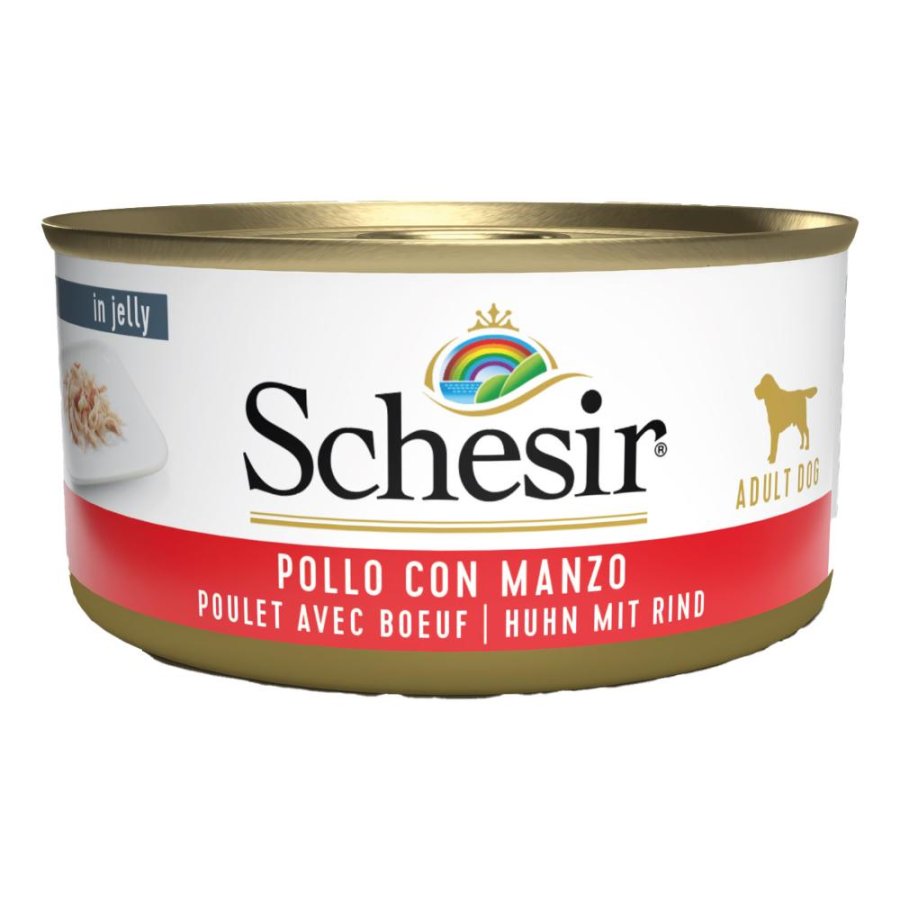 SCHESIR CANE JELLY POLLO MANZO 150GR (lattina)