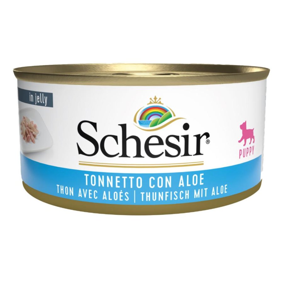 SCHESIR CANE JELLY PUPPY TONNO ALOE 150GR (lattina)