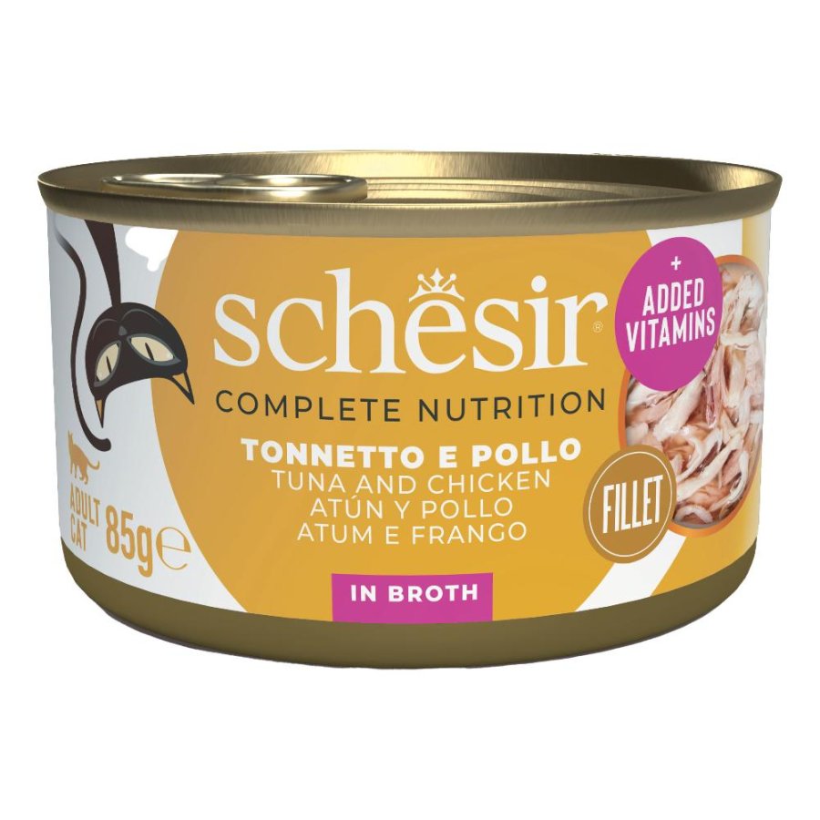 SCHESIR GATTO BRODO DI COTTURA TONNETTO POLLO 85GR (lattina)