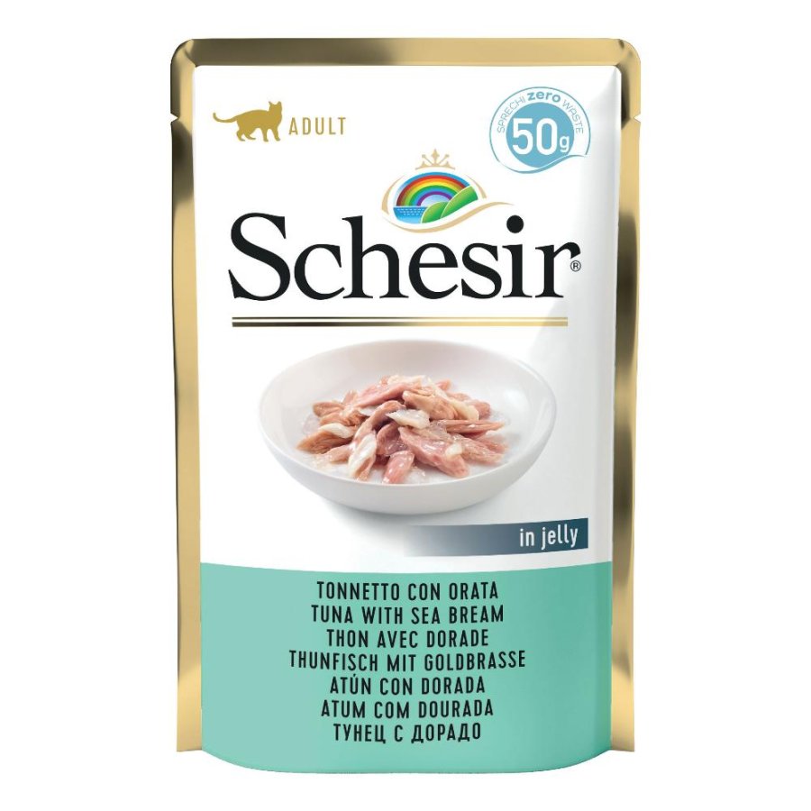 SCHESIR GATTO FILETTI JELLY TONNETTO ORATA 50GR (bustina)